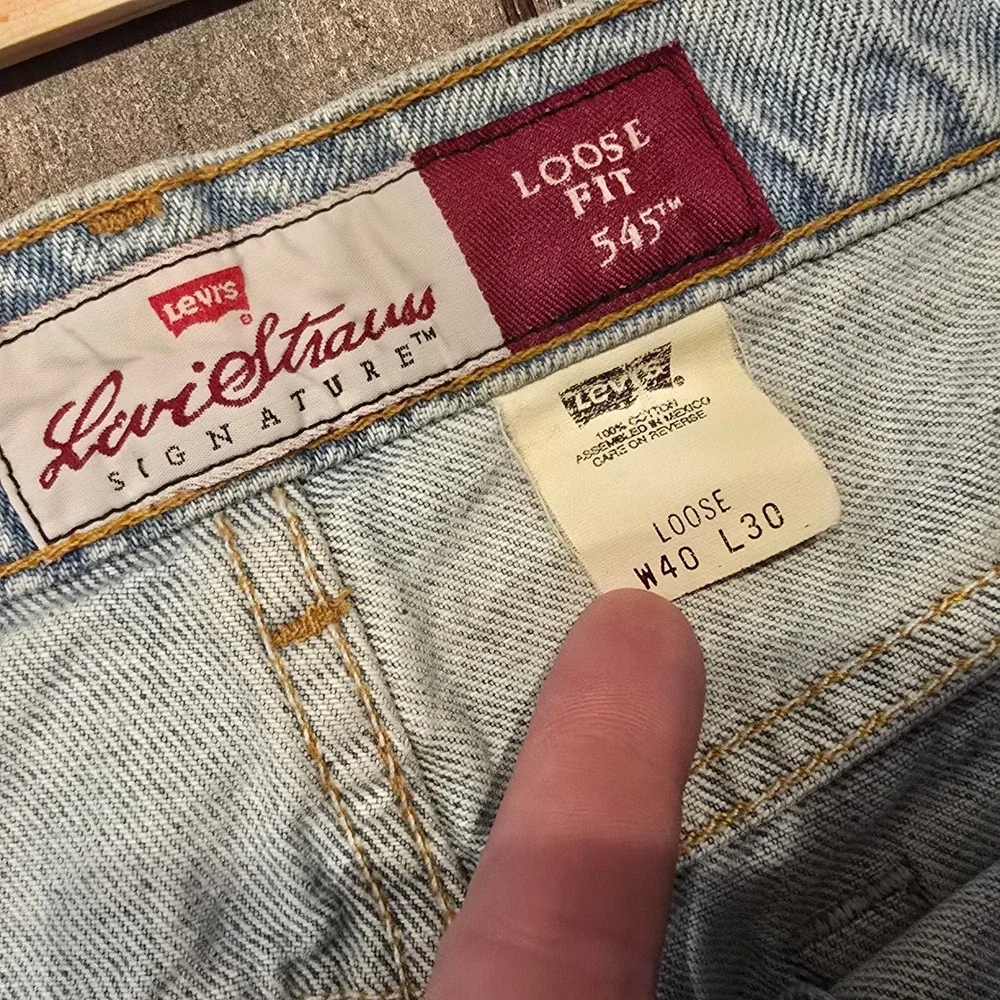 Vintage Levi Strauss Mens Loose Fit 545‎ Light Wash Denim Jeans W38 L29 Y2K